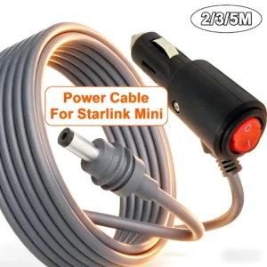 For Starlink Mini DC Power Cable Direct To Cigaretter 12V - 24V Adapter Power Cable For Starlink Mini Waterproof DC Plug